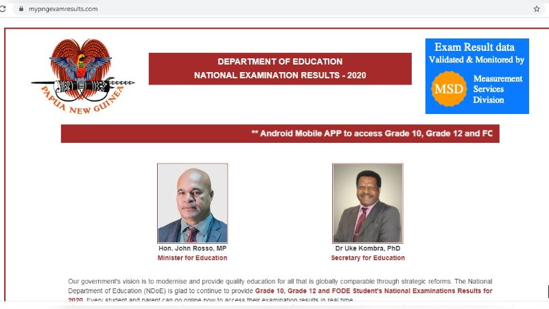 GRADE 10 AND 12 EXAM RESULTS NOW AVAILABLE ONLINE