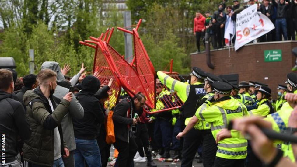 MANCHESTER UNITED V LIVERPOOL GAME POSTPONED AFTER FAN PROTEST