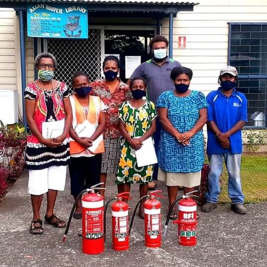 BULA PNG CONDUCTING AWARENESS ON FIRE EXTINGUISHERS IN LAE