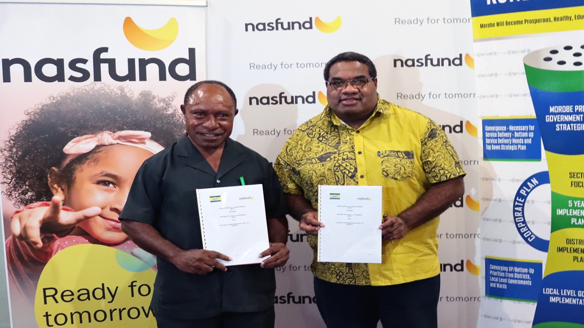 NASFUND PARTNERS WITH MOROBE PROVINCIAL GOVERNMENT