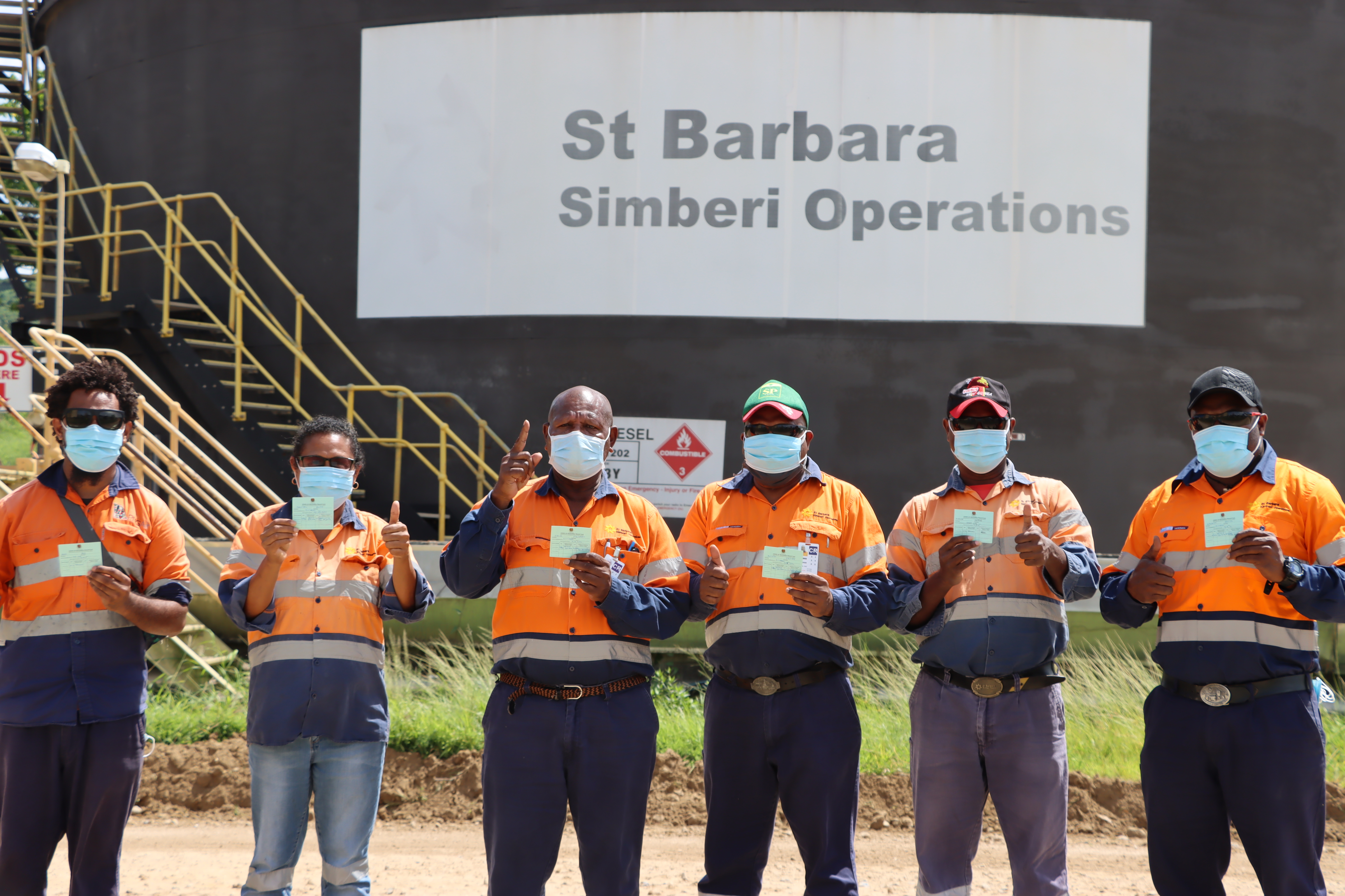 ST BARBARA SIMBERI EMPLOYEES JOIN VACCINE CAMPAIGN AGAINST COVID