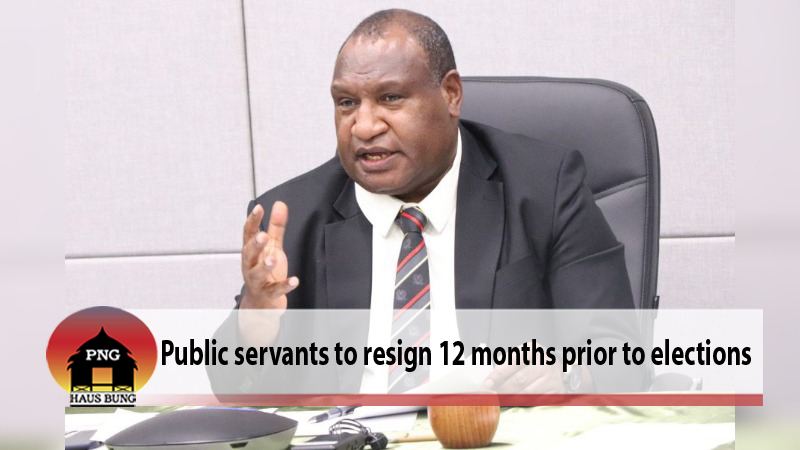 PM MARAPE WELCOMES PASSAGE OF LAWS ON PUBLIC SERVANTS RESIGNING TO CONTEST ELECTION