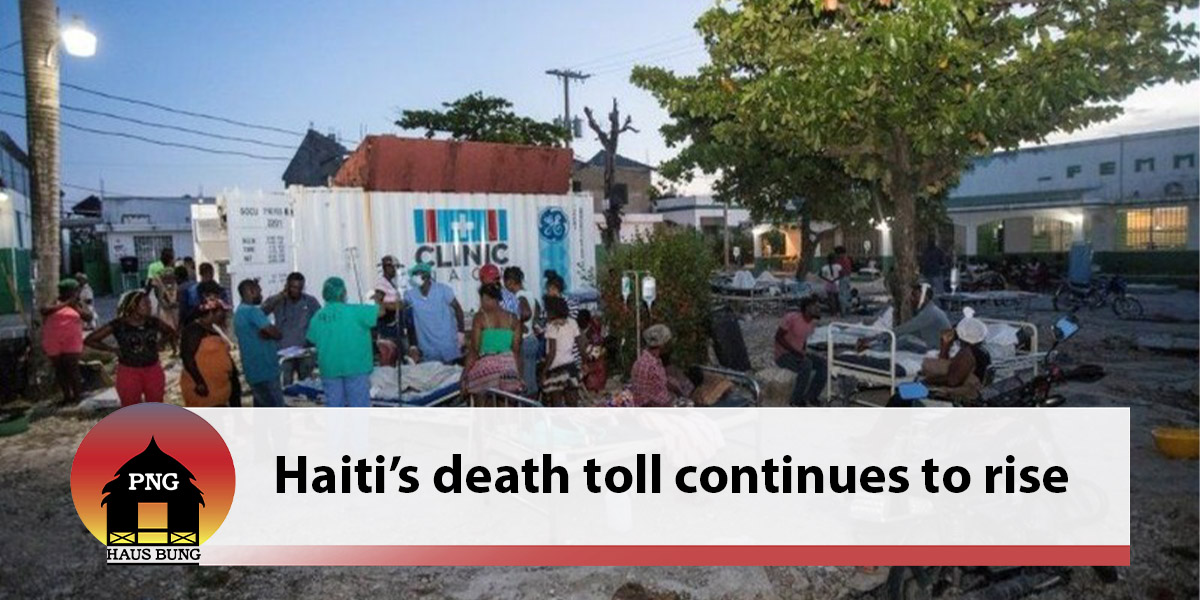 HAITI EARTHQUAKE: RESCUERS SEARCH FOR SURVIVORS AS DEATH TOLL CLIMBS TO 1,297