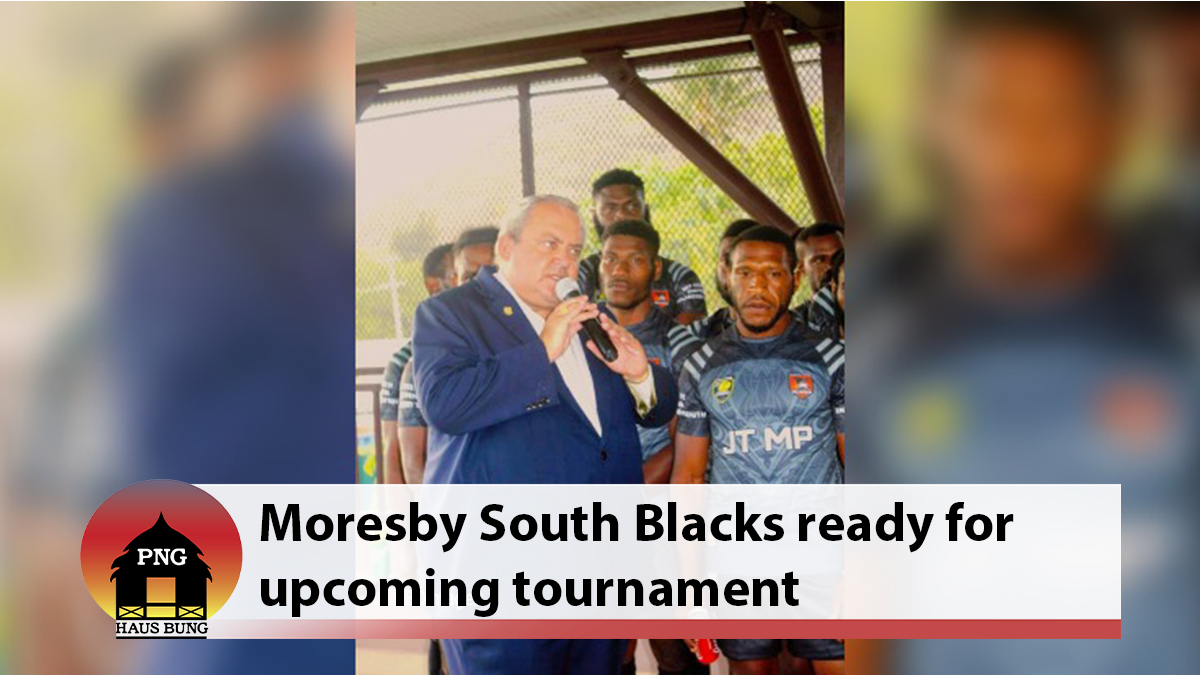 TKATCHENKO PRESENTS NEW RUGBY JERSEYS TO MORESBY SOUTH BLACKS TEAM