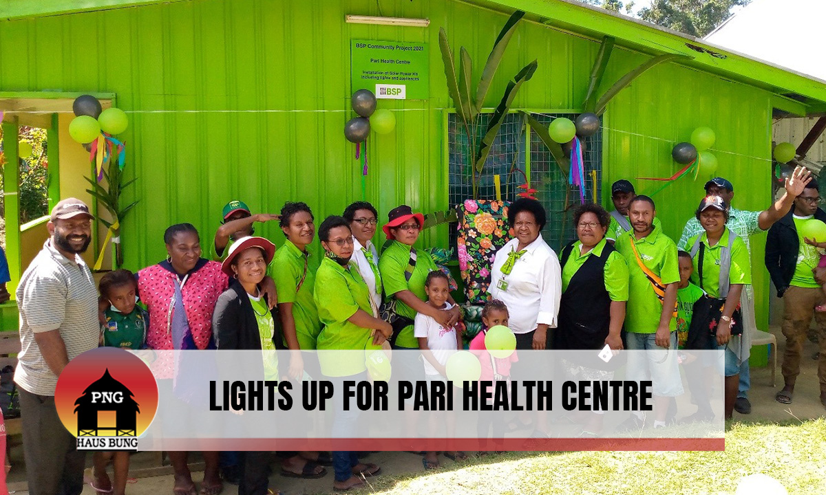 BSP KUNDIAWA LIGHTS UP PARI HEALTH CENTRE