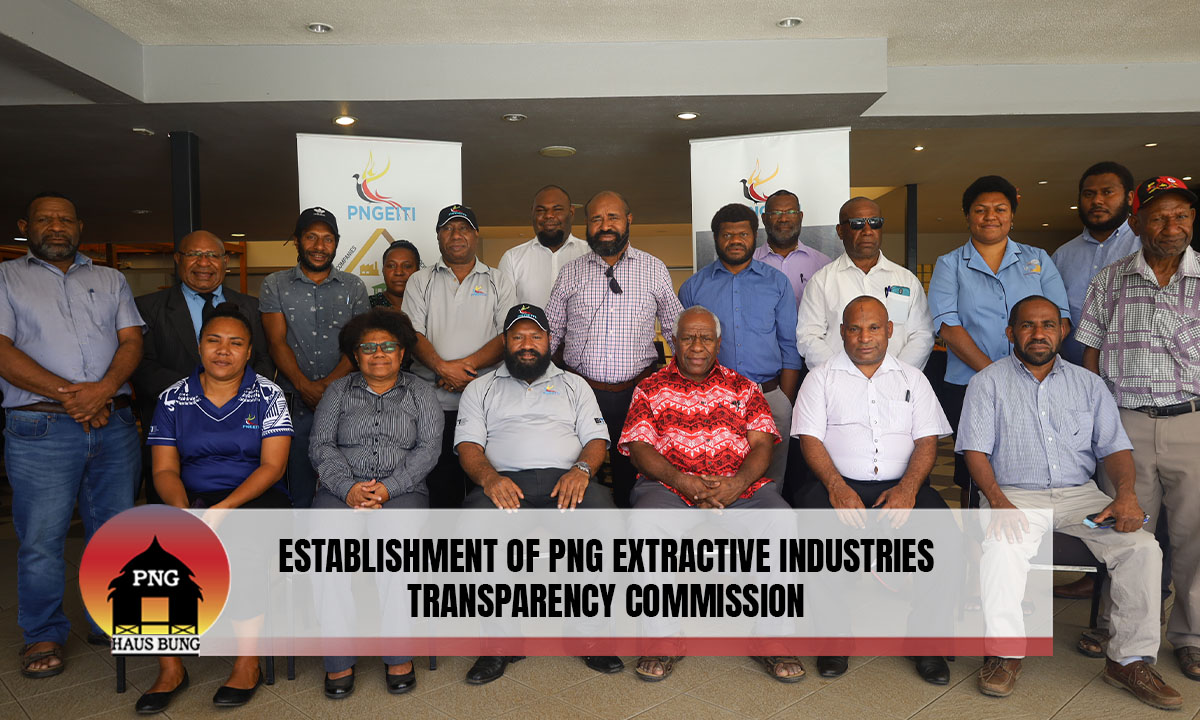 EASTERN HIGHLANDS GOVERNOR HAS GIVEN HIS SUPPORT FOR THE ESTABLISHMENT OF THE PNG EXTRACTIVE INDUSTRIES TRANSPARENCY COMMISSION