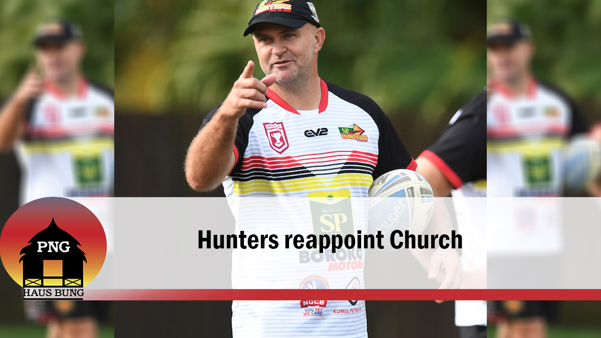 HUNTERS REAPPOINT CHURCH TO COACHING ROLE