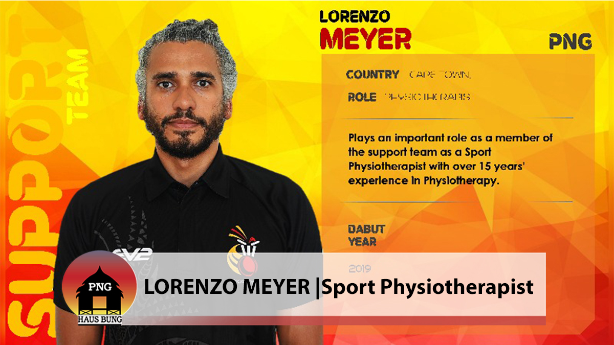 PLAYERS' WELLBEING IMPORTANT SAYS PHYSIO LORENZO