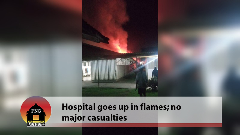 MODILON HOSPITAL PARTLY BURNT