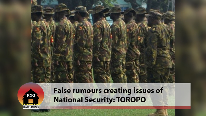STOP SPREADING RUMOURS TO CREATE PANIC, SAYS GENERAL TOROPO