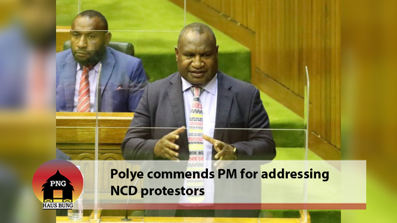 POLYE COMMENDS PM MARAPE FOR ADDRESSING PROTESTERS