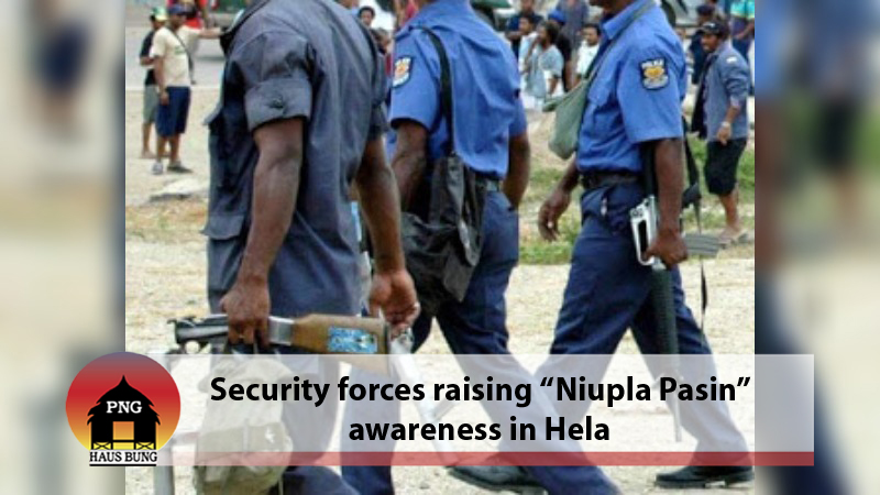 POLICE AND DEFENCE PERSONNEL IN HELA CONDUCTS "NIUPLA PASIN"