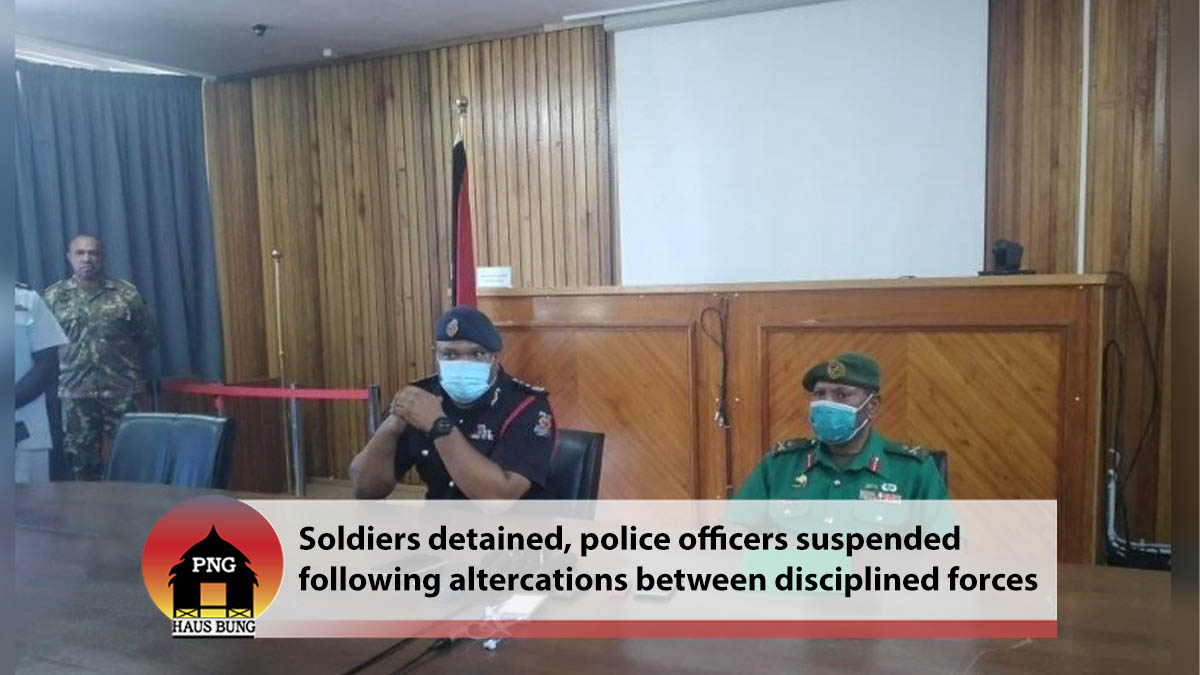 SOLDIERS DETAINED, POLICE OFFICERS SUSPENDED FOLLOWING ALTERCATIONS
