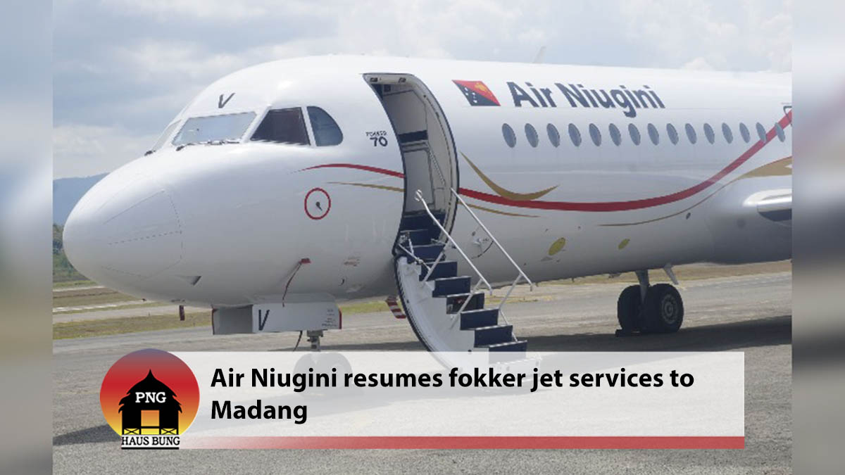 AIR NIUGINI RESUMES FOKKER JET SERVICES TO MADANG