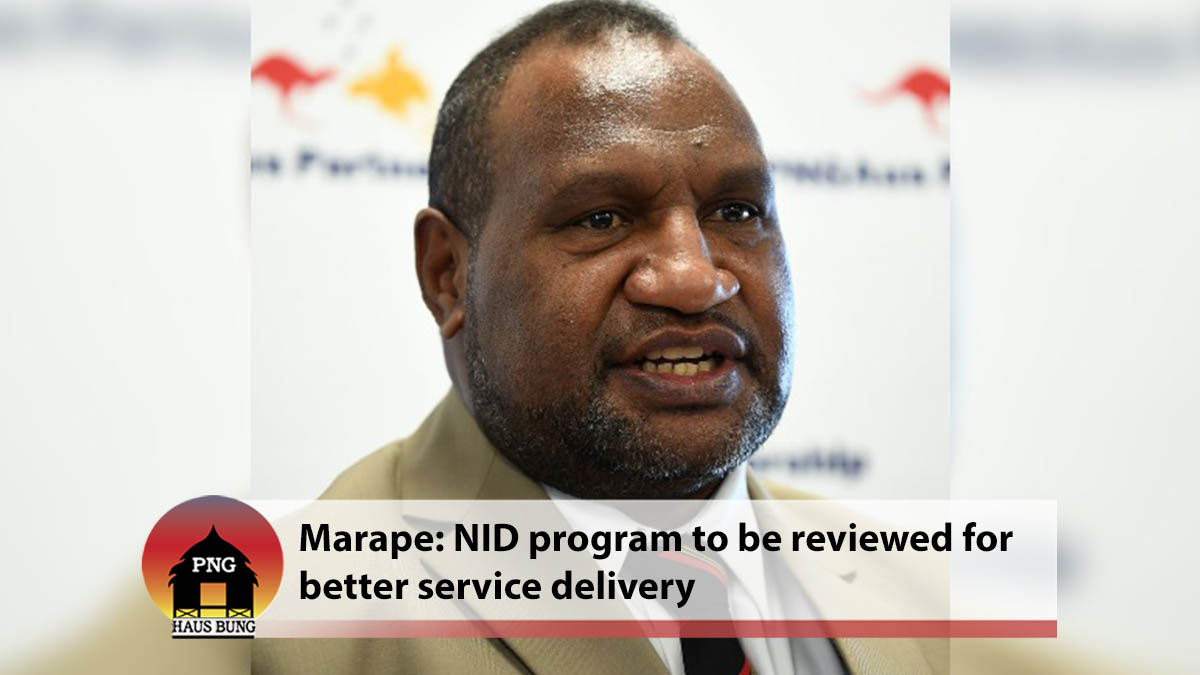 NID PROGRAM TO BE REVIEWED SAYS MARAPE