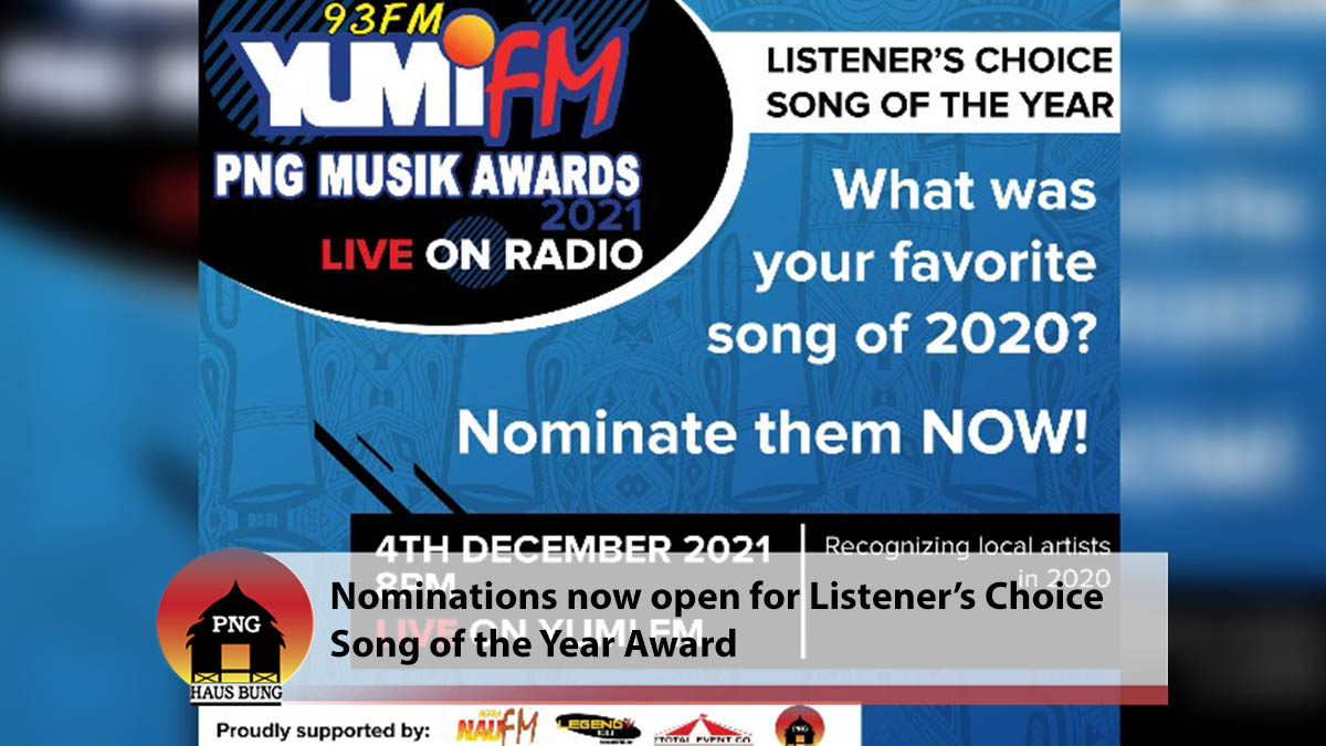 NOMINATIONS NOW OPEN FOR LISTENERS CHOICE SONG OF THE YEAR AWARD