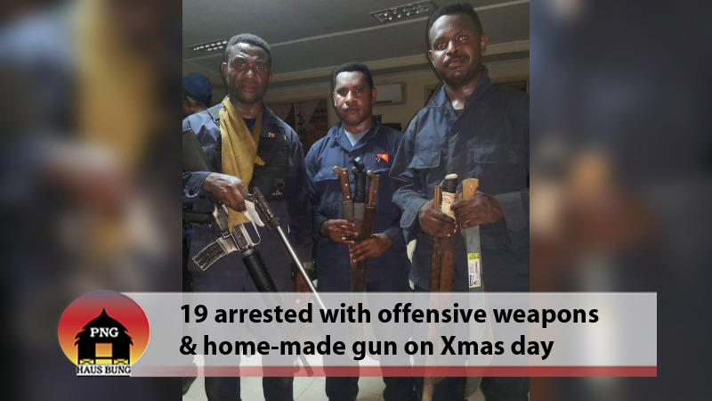 19 SUSPECTS APPREHENDED WITH WEAPONS AND DRUG.