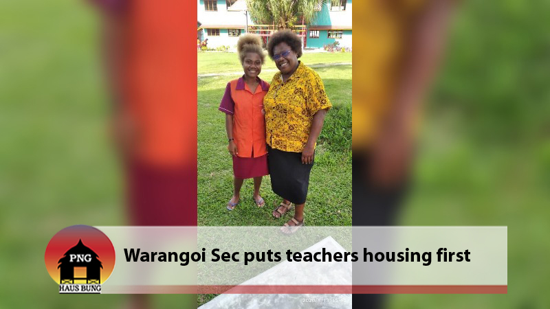 WARANGOI SEC PRIORITISES ON TEACHERS HOUSING FOR 2022