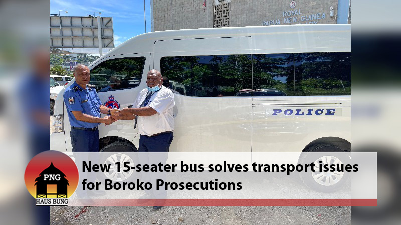 POLICE PROSECUTIONS BOOSTED WITH NEW 15-SEATER BUS
