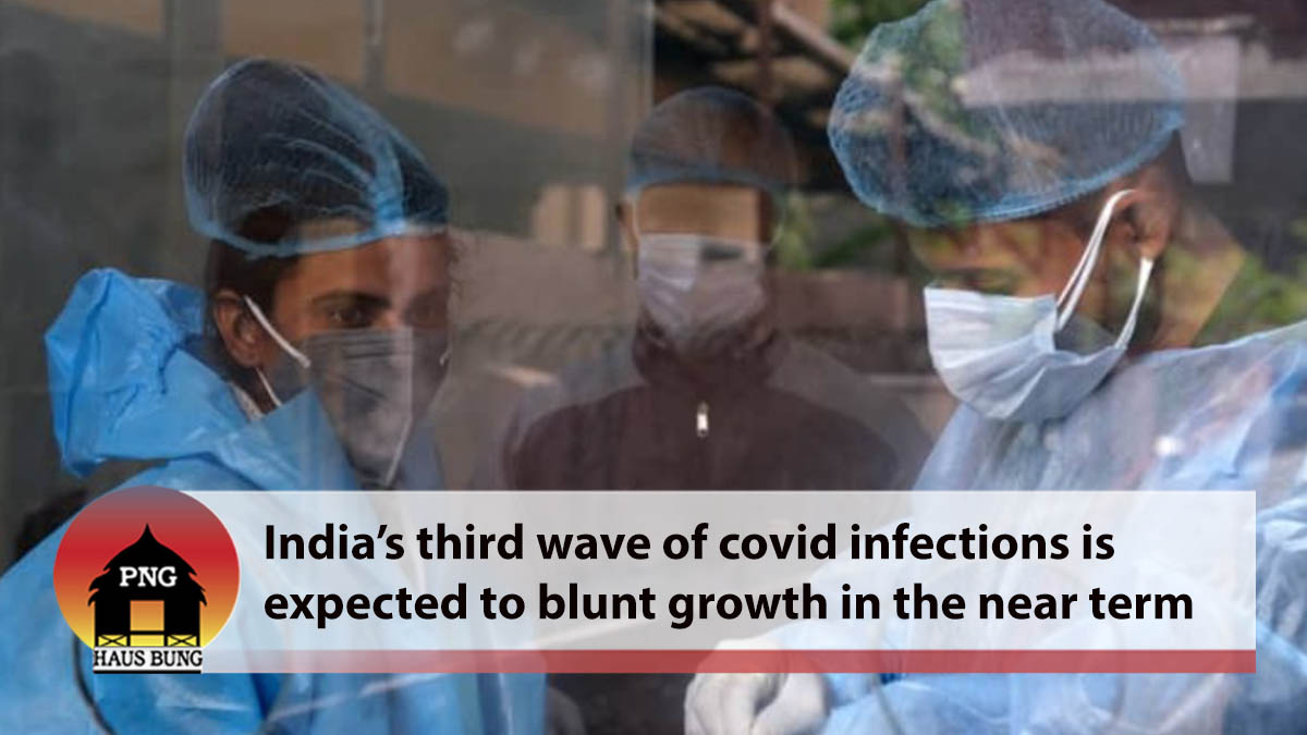 INDIA’S THIRD WAVE OF COVID INFECTIONS IS EXPECTED TO BLUNT GROWTH IN THE NEAR TERM