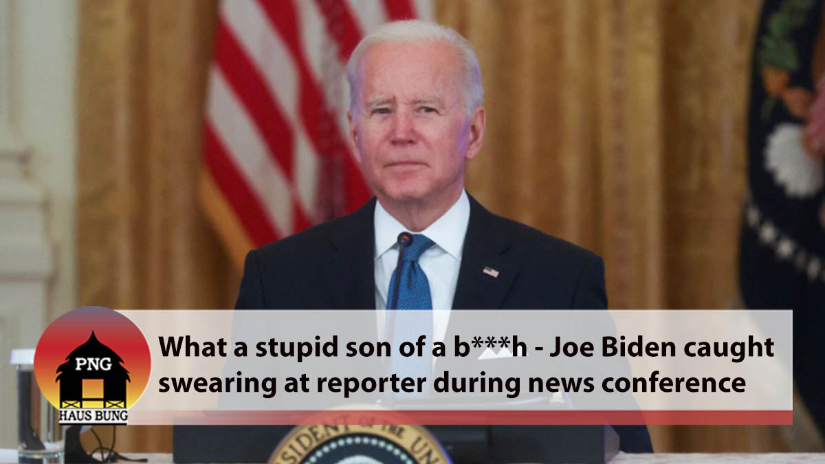 US PRESIDENT JOE BIDEN CAUGHT CALLING REPORTER A 'STUPID SON OF A B***H' AT NEWS CONFERENCE