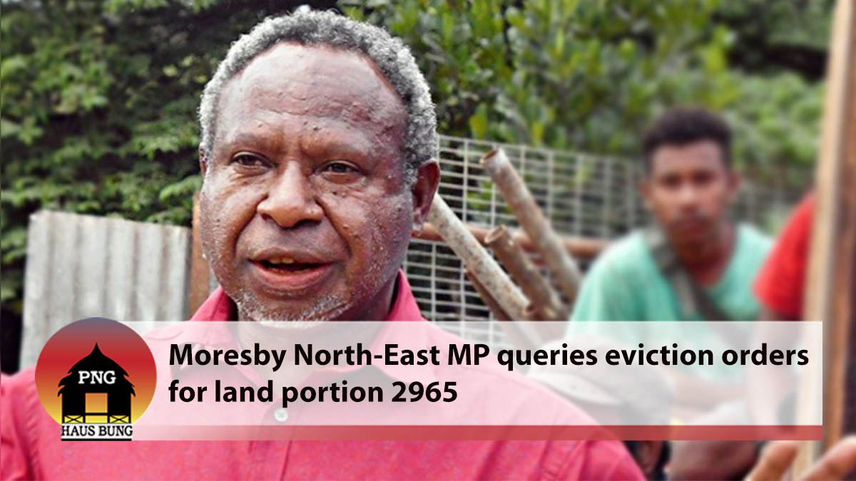 EVICTION ON PORTION 2965 PUT ON HOLD