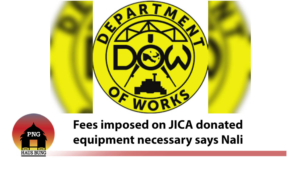 NALI ADDRESSES FEES IMPOSED BY DOW ON JICA DONATED EQUIPMENT