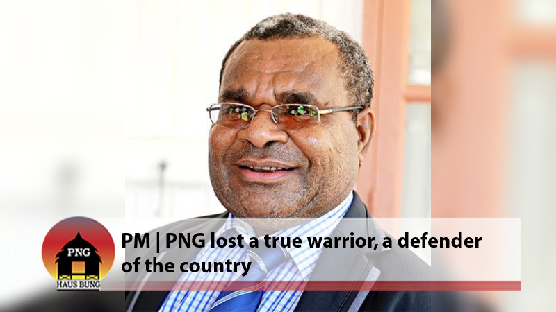 PM MARAPE MOURNS DEATH OF WILLIAM SAMB; SAYS PNG HAS LOST A WARRIOR