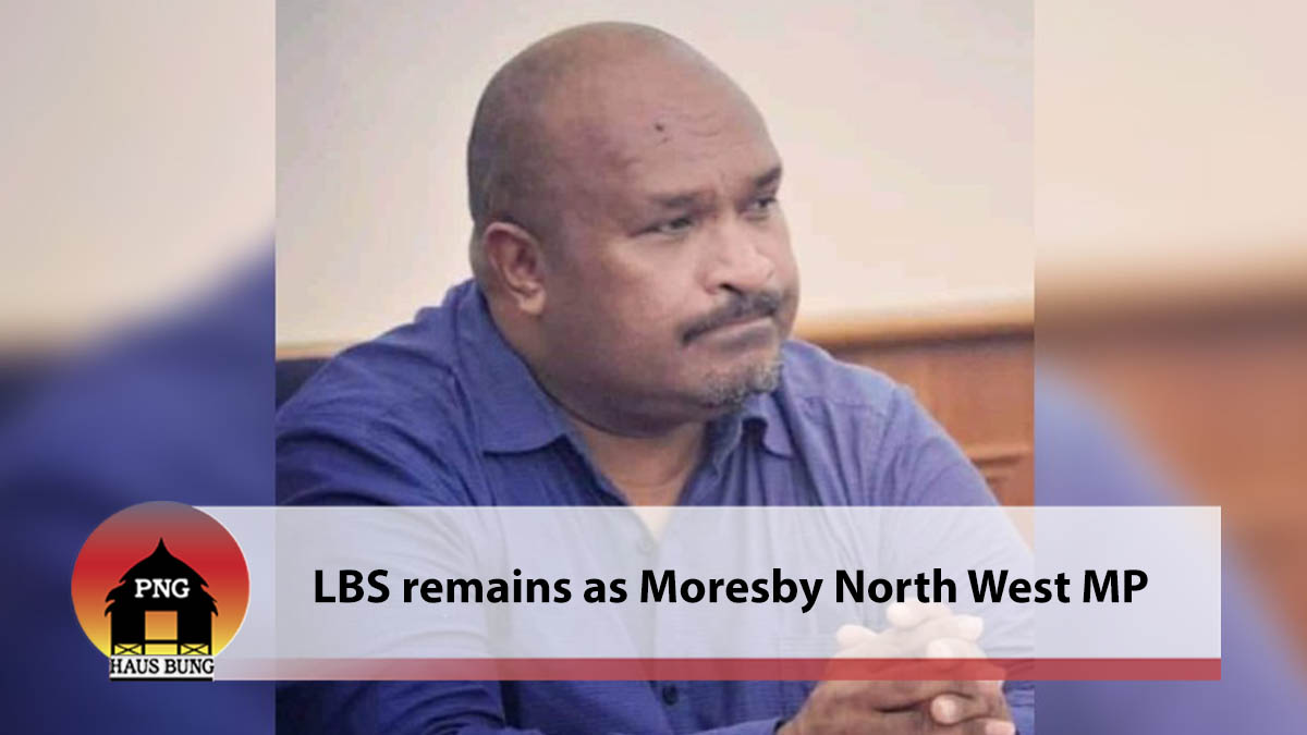 LBS REMAINS AS MORESBY NORTH WEST MP
