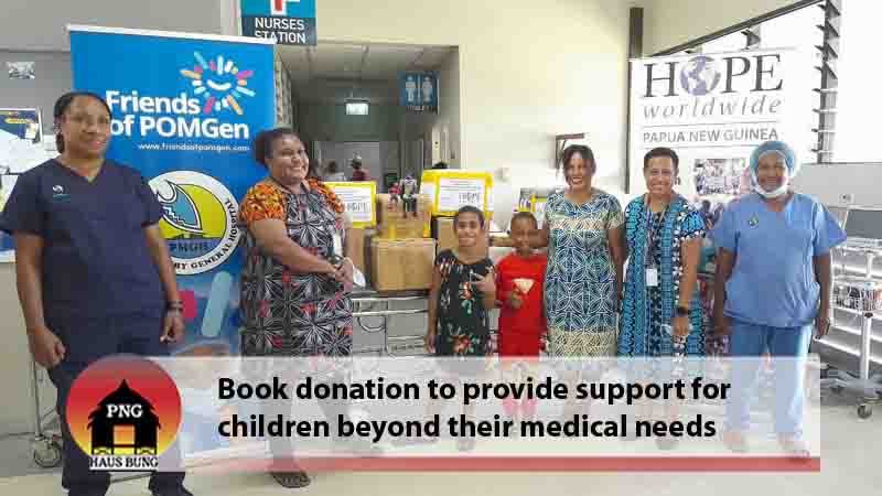 LOCAL NGO DONATES READING BOOKS FOR CHILDREN AT POMGEN HOSPITAL
