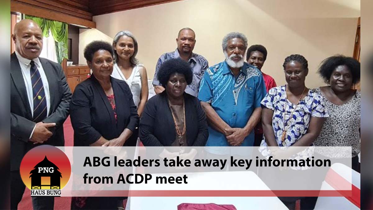 ACDP SHARES INFORMATION AND STRATEGIES WITH ABG PARLIAMENTARIANS