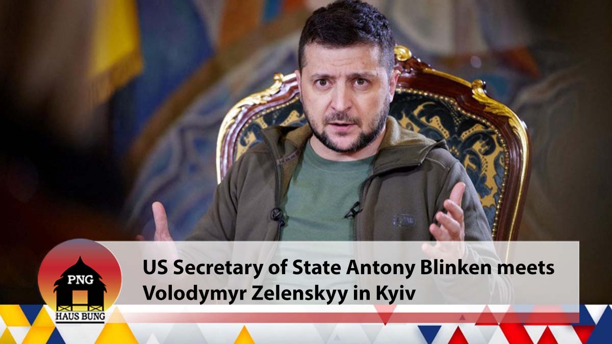 UKRAINE WAR: US SECRETARY OF STATE ANTONY BLINKEN MEETS VOLODYMYR ZELENSKYY IN KYIV