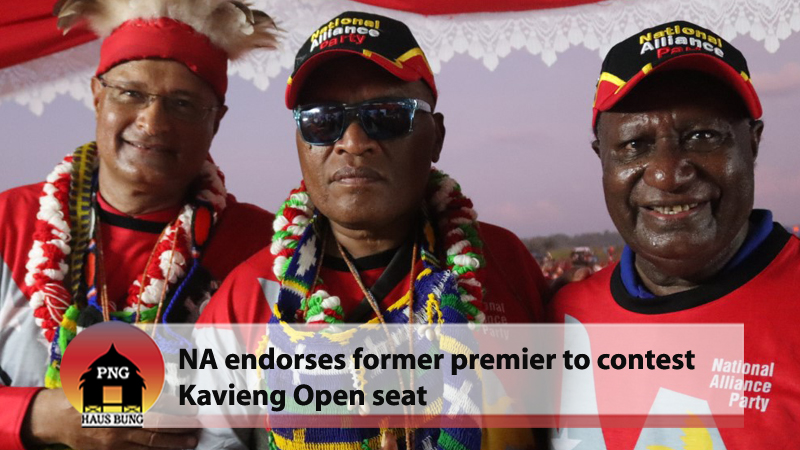 NA ENDORSES NEW CANDIDATE FOR KAVIENG SEAT