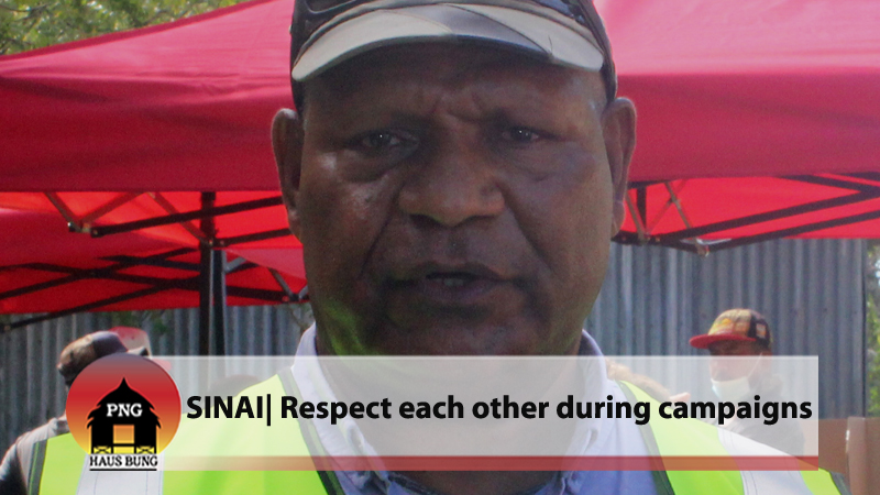 SINAI URGES CITIZENS TO RESPECT EACH OTHER DURING CAMPAIGN