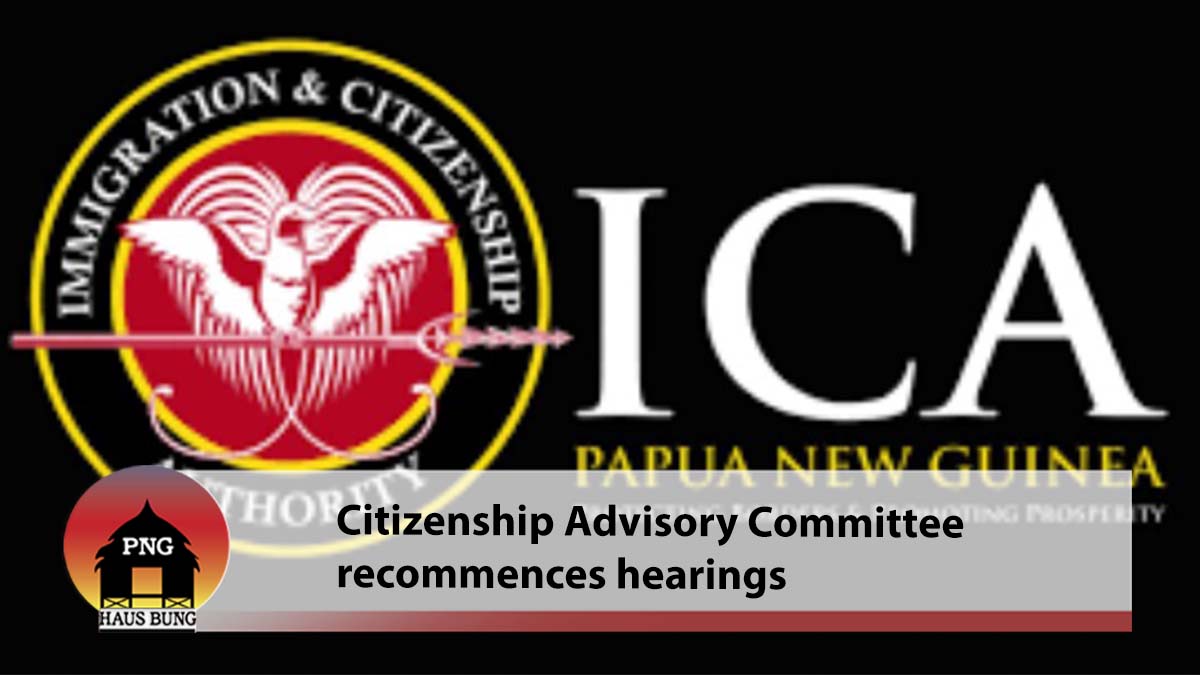 CITIZENSHIP ADVISORY COMMITTEE RECOMMENCES HEARINGS