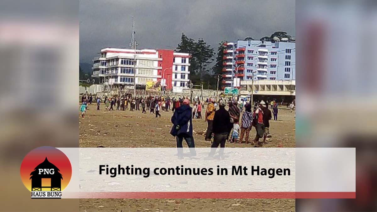 FIGHTING CONTINUES IN HAGEN CITY