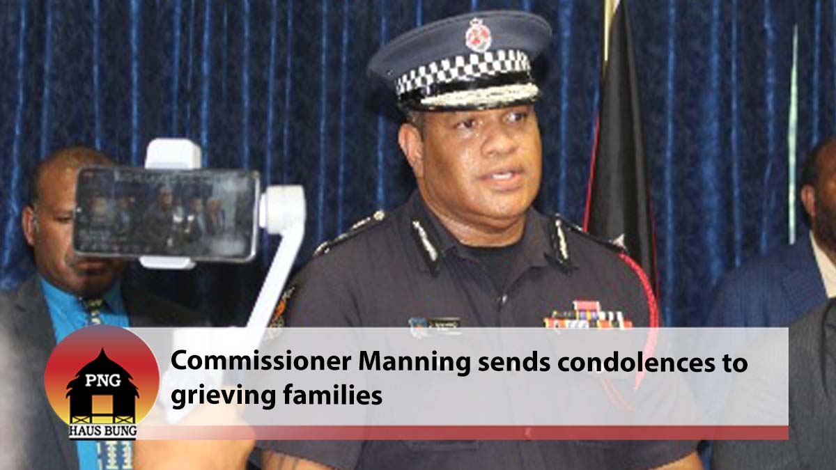 COMMISSIONER MANNING SENDS CONDOLENCES TO FAMILIES OF DPM BASIL AND POLICEMAN