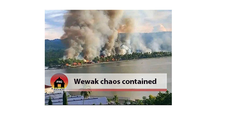 SITUATION IN WEWAK UNDER CONTROL