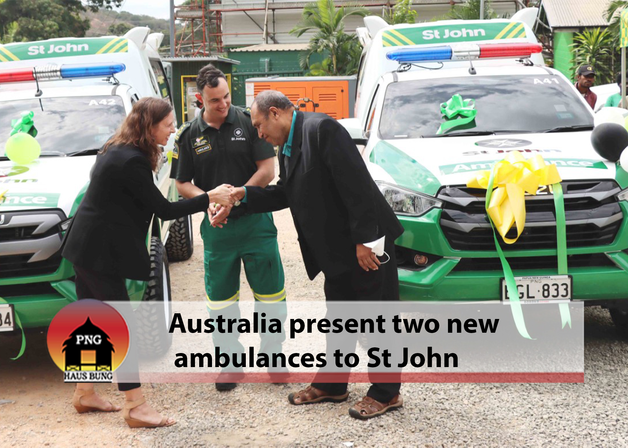 ST JOHN AMBULANCE SERVICE BOOSTED WITH TWO NEW AMBULANCES