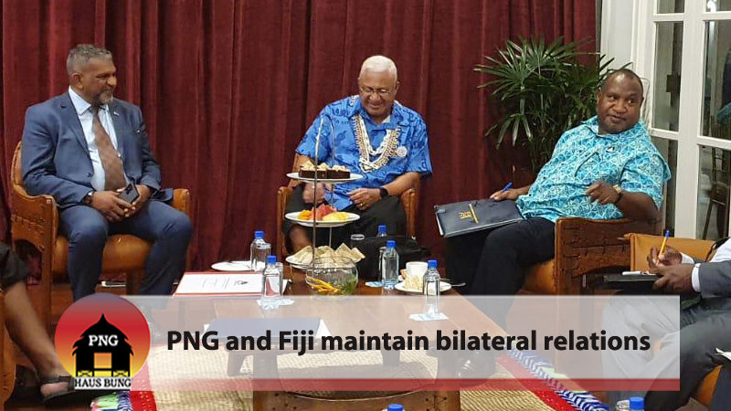 PM MARAPE MEETS FIJIAN PM BAINIMARAMA