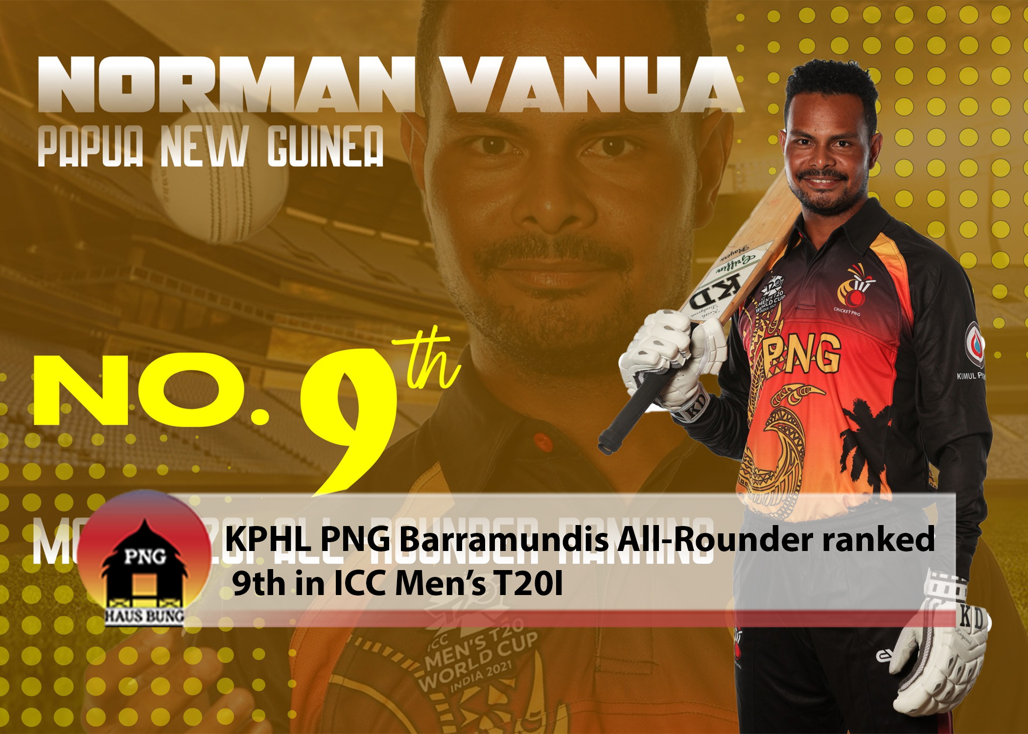 VANUA HAS MADE IT TO THE TOP 10 OF THE ICC MEN’S T20I