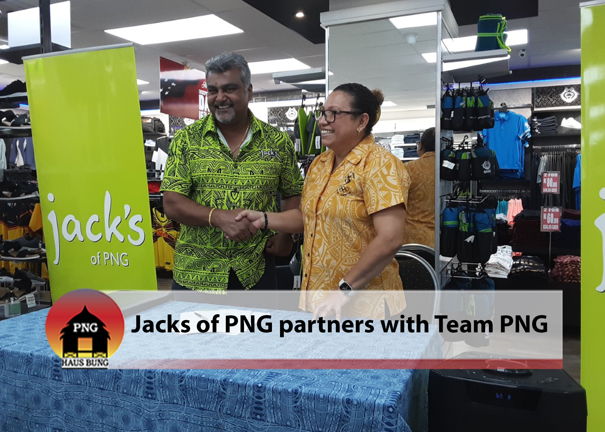 JACKS OF PNG TO SUPPLY MERCHANDISE TO TEAM PNG