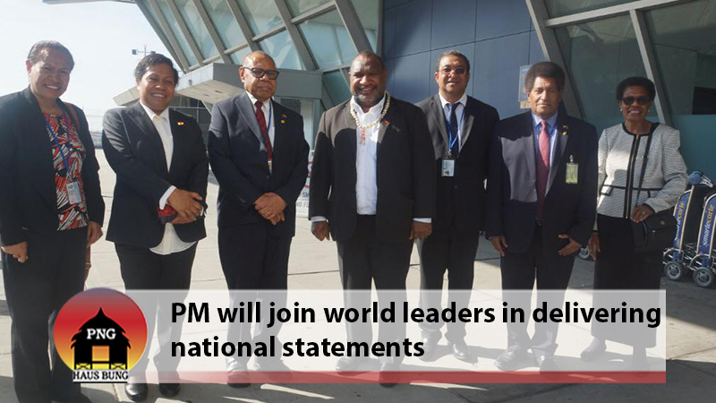 MARAPE ARRIVES IN NEW YORK FOR UN GENERAL ASSEMBLY MEETING