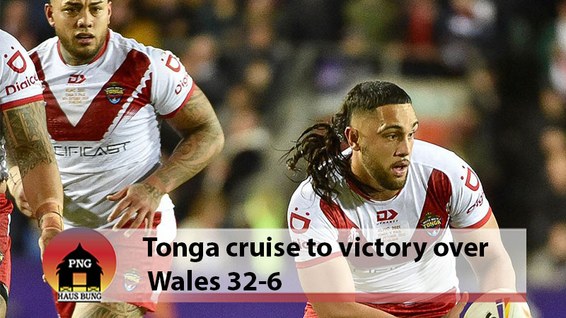 TUPOU'S TRIPLE TAKES TONGA PAST BRAVE WALES OUTFIT