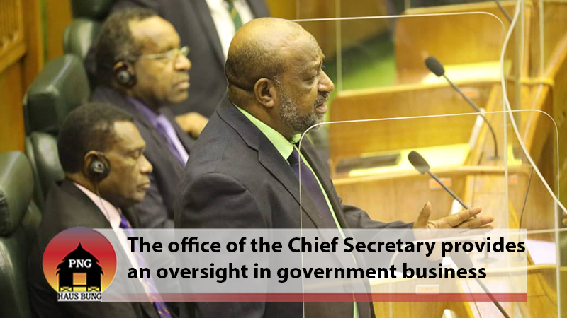 UNANIMOUS SUPPORT BY PARLIAMENT TO RETURN OFFICE OF CHIEF SECRETARY