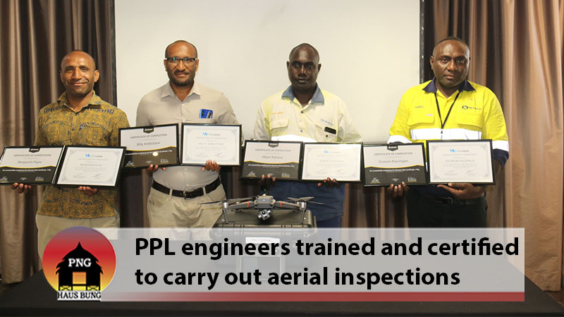 FOUR DRONE PILOTS FULLY CERTIFIED FOR PNG POWER OPERATIONS