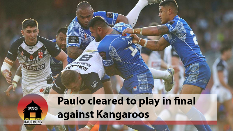 SAMOA CAPTAIN TO PLAY IN FINALS AFTER BEEN CLEARED OF LIFTING TACKLE
