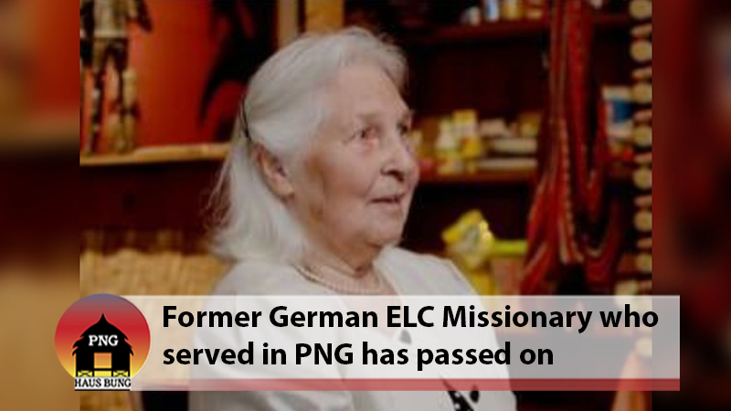 ELC PASSES CONDOLENCES ON PASSING OF FORMER MISSIONARY IRMGARD HORNDASCH