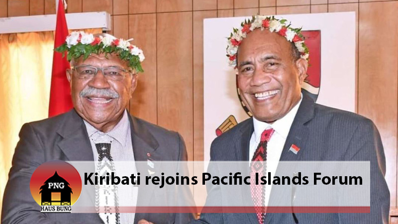 KIRIBATI RETURNS TO PIF AFTER LEAVING IN 2022