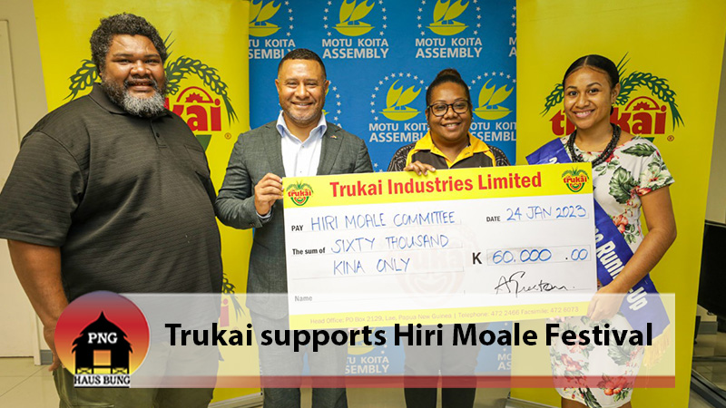 HIRI MOALE FESTIVAL GETS K60,000 SPONSORSHIP BOOST FROM TRUKAI